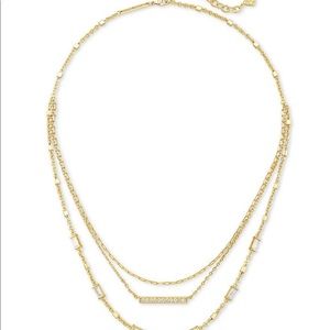 Kendra Scott Gold Addison Triple Strand Necklace